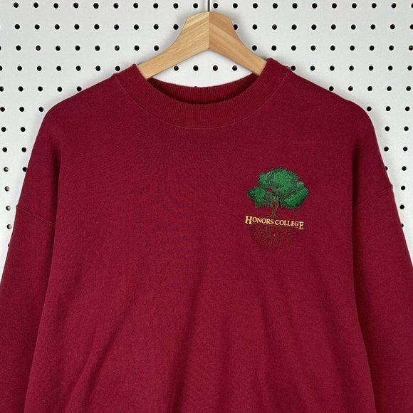 Vintage Honors College Stitched Embroidered Crewneck Sweatshirt Hanes 90s‎ Sz XL - Picture 1 of 5